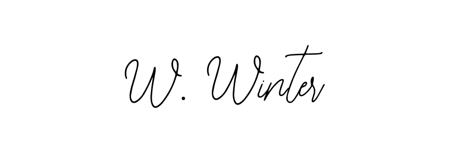 Create a beautiful signature design for name W. Winter. With this signature (Bearetta-2O07w) fonts, you can make a handwritten signature for free. W. Winter signature style 12 images and pictures png