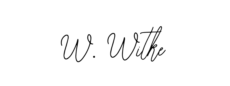Design your own signature with our free online signature maker. With this signature software, you can create a handwritten (Bearetta-2O07w) signature for name W. Witke. W. Witke signature style 12 images and pictures png