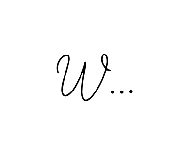 Use a signature maker to create a handwritten signature online. With this signature software, you can design (Bearetta-2O07w) your own signature for name W.... W... signature style 12 images and pictures png