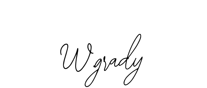 Design your own signature with our free online signature maker. With this signature software, you can create a handwritten (Bearetta-2O07w) signature for name W.grady. W.grady signature style 12 images and pictures png