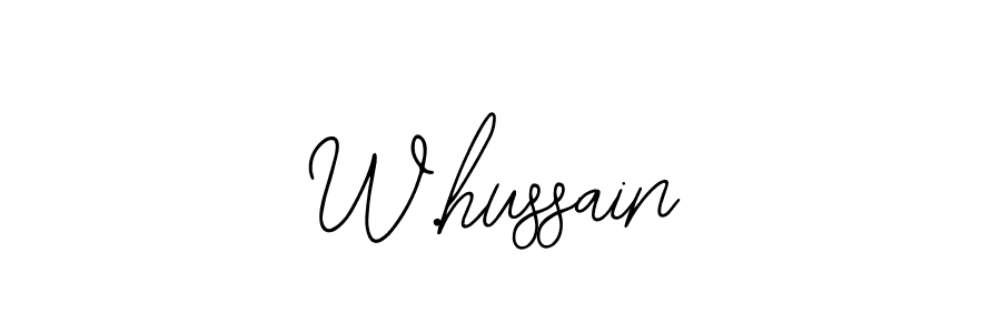 Create a beautiful signature design for name W.hussain. With this signature (Bearetta-2O07w) fonts, you can make a handwritten signature for free. W.hussain signature style 12 images and pictures png