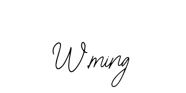 Also we have W.ming name is the best signature style. Create professional handwritten signature collection using Bearetta-2O07w autograph style. W.ming signature style 12 images and pictures png