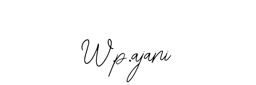 Design your own signature with our free online signature maker. With this signature software, you can create a handwritten (Bearetta-2O07w) signature for name W.p.ajani. W.p.ajani signature style 12 images and pictures png