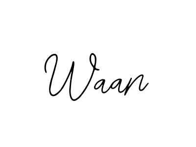 How to make Waan name signature. Use Bearetta-2O07w style for creating short signs online. This is the latest handwritten sign. Waan signature style 12 images and pictures png