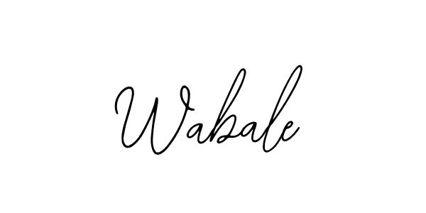 Make a beautiful signature design for name Wabale. With this signature (Bearetta-2O07w) style, you can create a handwritten signature for free. Wabale signature style 12 images and pictures png
