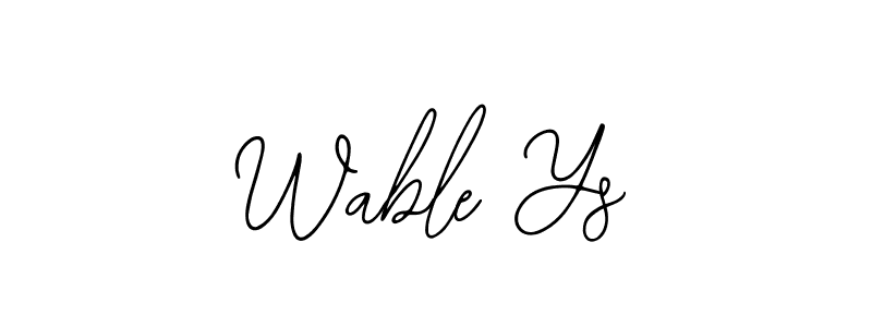 if you are searching for the best signature style for your name Wable Ys. so please give up your signature search. here we have designed multiple signature styles  using Bearetta-2O07w. Wable Ys signature style 12 images and pictures png