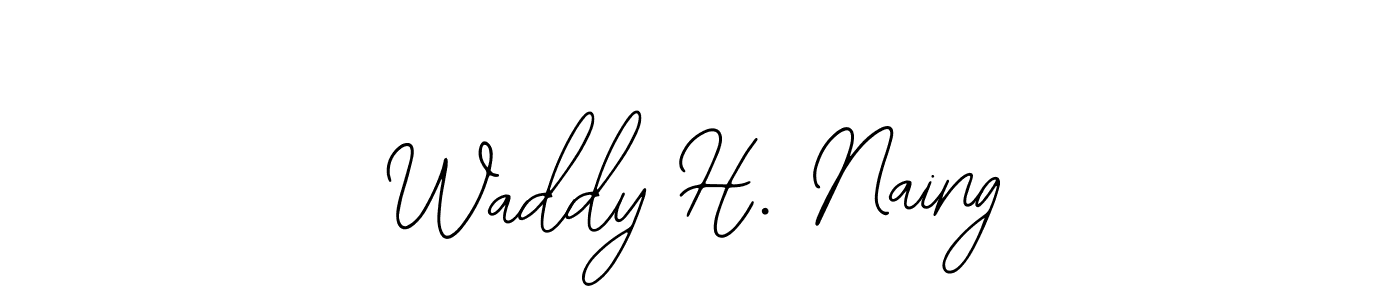 Similarly Bearetta-2O07w is the best handwritten signature design. Signature creator online .You can use it as an online autograph creator for name Waddy H. Naing. Waddy H. Naing signature style 12 images and pictures png