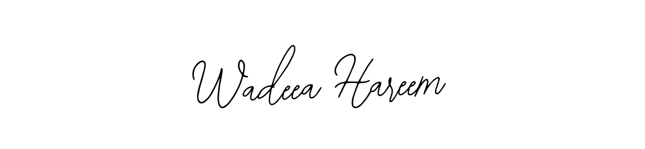 Similarly Bearetta-2O07w is the best handwritten signature design. Signature creator online .You can use it as an online autograph creator for name Wadeea Hareem. Wadeea Hareem signature style 12 images and pictures png