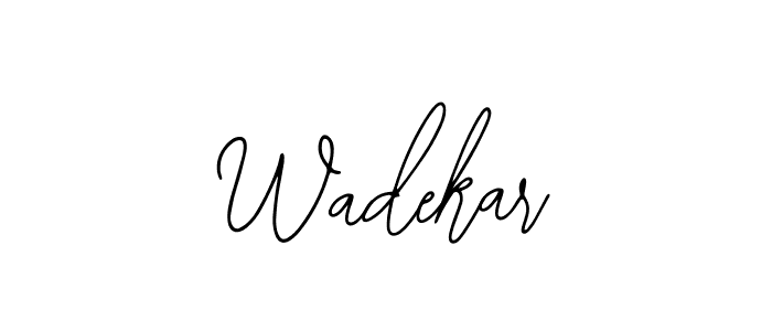 Make a beautiful signature design for name Wadekar. With this signature (Bearetta-2O07w) style, you can create a handwritten signature for free. Wadekar signature style 12 images and pictures png