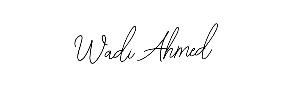 Also You can easily find your signature by using the search form. We will create Wadi Ahmed name handwritten signature images for you free of cost using Bearetta-2O07w sign style. Wadi Ahmed signature style 12 images and pictures png