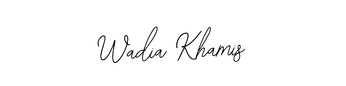 Use a signature maker to create a handwritten signature online. With this signature software, you can design (Bearetta-2O07w) your own signature for name Wadia Khamis. Wadia Khamis signature style 12 images and pictures png