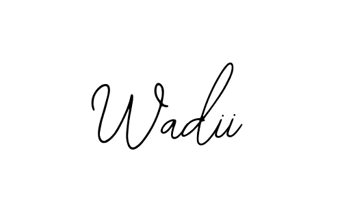 Use a signature maker to create a handwritten signature online. With this signature software, you can design (Bearetta-2O07w) your own signature for name Wadii. Wadii signature style 12 images and pictures png