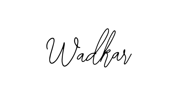 You should practise on your own different ways (Bearetta-2O07w) to write your name (Wadkar) in signature. don't let someone else do it for you. Wadkar signature style 12 images and pictures png