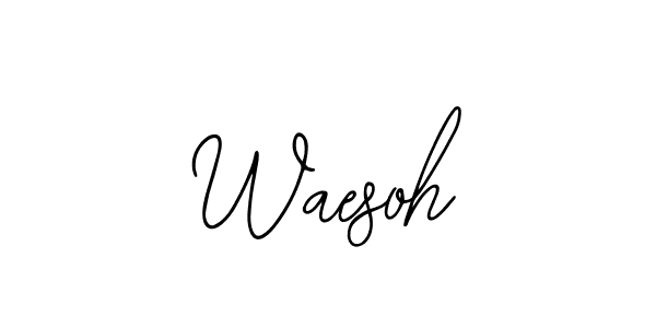 The best way (Bearetta-2O07w) to make a short signature is to pick only two or three words in your name. The name Waesoh include a total of six letters. For converting this name. Waesoh signature style 12 images and pictures png
