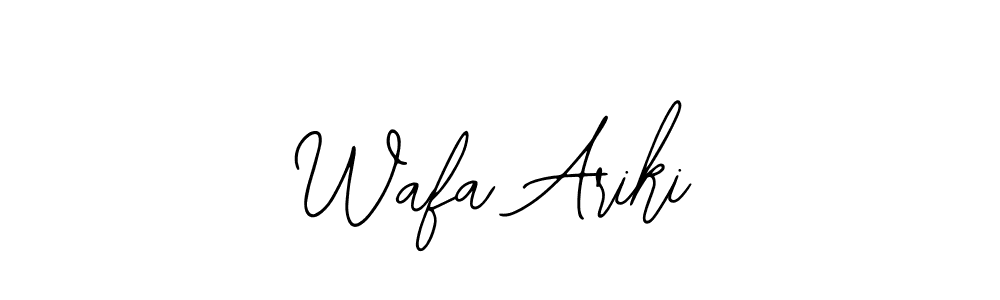 Make a short Wafa Ariki signature style. Manage your documents anywhere anytime using Bearetta-2O07w. Create and add eSignatures, submit forms, share and send files easily. Wafa Ariki signature style 12 images and pictures png