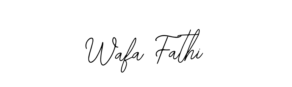 Design your own signature with our free online signature maker. With this signature software, you can create a handwritten (Bearetta-2O07w) signature for name Wafa Fathi. Wafa Fathi signature style 12 images and pictures png