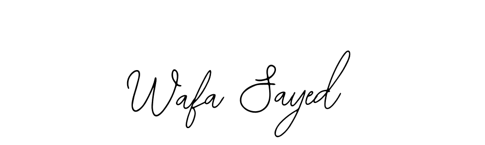 Wafa Sayed stylish signature style. Best Handwritten Sign (Bearetta-2O07w) for my name. Handwritten Signature Collection Ideas for my name Wafa Sayed. Wafa Sayed signature style 12 images and pictures png