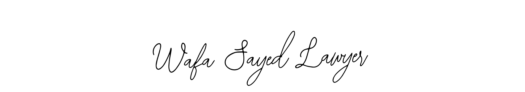 This is the best signature style for the Wafa Sayed Lawyer name. Also you like these signature font (Bearetta-2O07w). Mix name signature. Wafa Sayed Lawyer signature style 12 images and pictures png