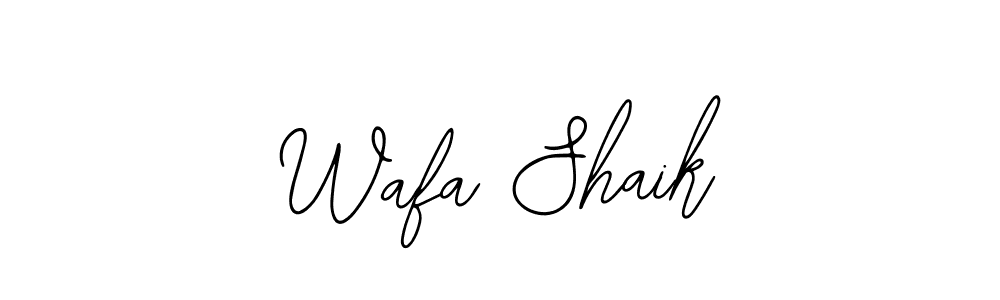 Design your own signature with our free online signature maker. With this signature software, you can create a handwritten (Bearetta-2O07w) signature for name Wafa Shaik. Wafa Shaik signature style 12 images and pictures png