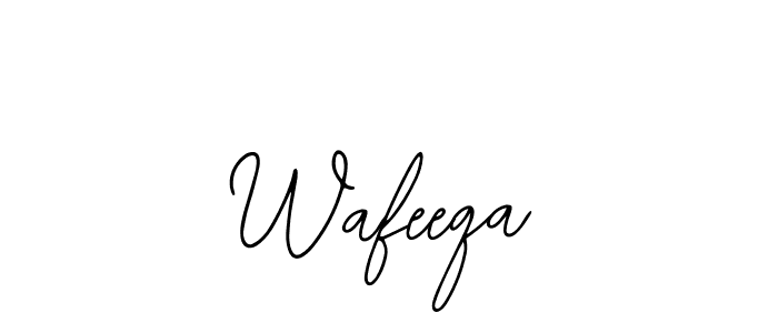 Use a signature maker to create a handwritten signature online. With this signature software, you can design (Bearetta-2O07w) your own signature for name Wafeeqa. Wafeeqa signature style 12 images and pictures png