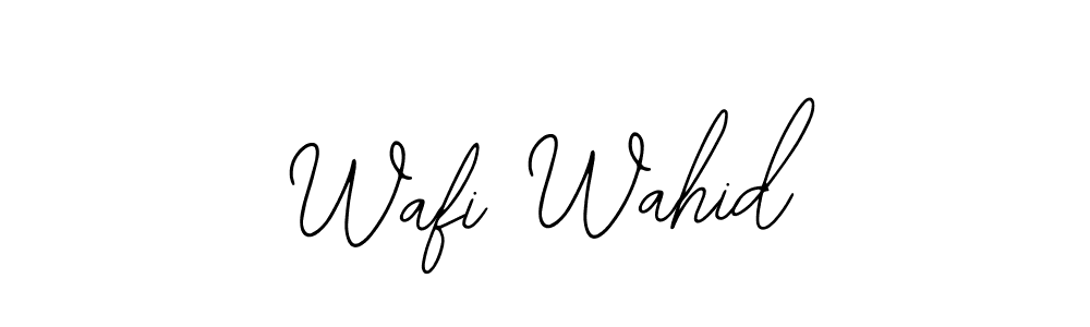 The best way (Bearetta-2O07w) to make a short signature is to pick only two or three words in your name. The name Wafi Wahid include a total of six letters. For converting this name. Wafi Wahid signature style 12 images and pictures png