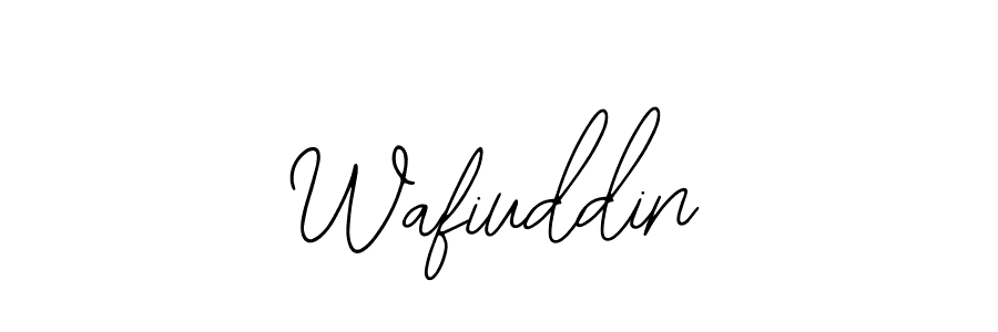 How to make Wafiuddin name signature. Use Bearetta-2O07w style for creating short signs online. This is the latest handwritten sign. Wafiuddin signature style 12 images and pictures png