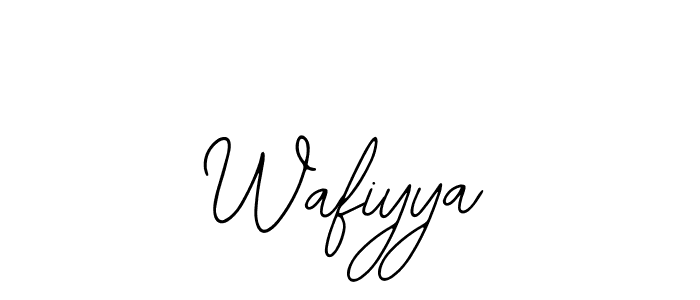 Use a signature maker to create a handwritten signature online. With this signature software, you can design (Bearetta-2O07w) your own signature for name Wafiyya. Wafiyya signature style 12 images and pictures png