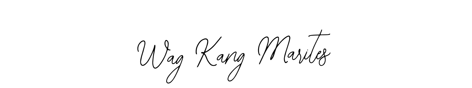 Use a signature maker to create a handwritten signature online. With this signature software, you can design (Bearetta-2O07w) your own signature for name Wag Kang Marites. Wag Kang Marites signature style 12 images and pictures png