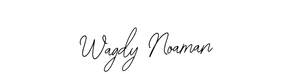 You should practise on your own different ways (Bearetta-2O07w) to write your name (Wagdy Noaman) in signature. don't let someone else do it for you. Wagdy Noaman signature style 12 images and pictures png