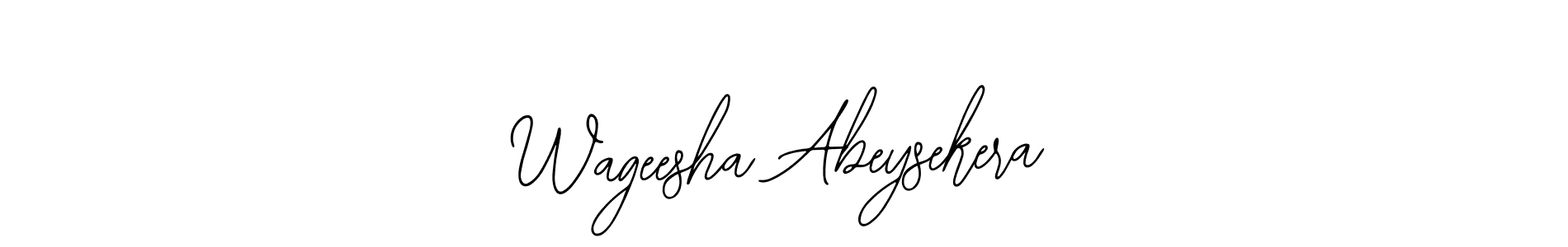 Also we have Wageesha Abeysekera name is the best signature style. Create professional handwritten signature collection using Bearetta-2O07w autograph style. Wageesha Abeysekera signature style 12 images and pictures png