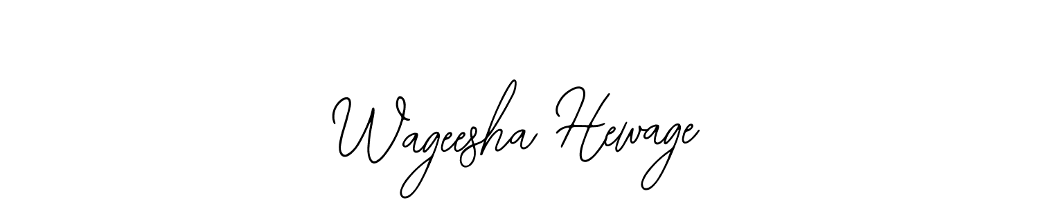 Design your own signature with our free online signature maker. With this signature software, you can create a handwritten (Bearetta-2O07w) signature for name Wageesha Hewage. Wageesha Hewage signature style 12 images and pictures png