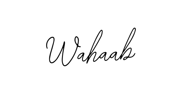 How to make Wahaab signature? Bearetta-2O07w is a professional autograph style. Create handwritten signature for Wahaab name. Wahaab signature style 12 images and pictures png