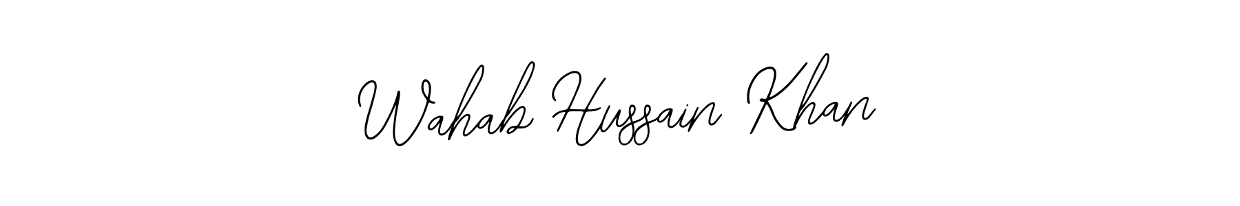 Make a beautiful signature design for name Wahab Hussain Khan. With this signature (Bearetta-2O07w) style, you can create a handwritten signature for free. Wahab Hussain Khan signature style 12 images and pictures png