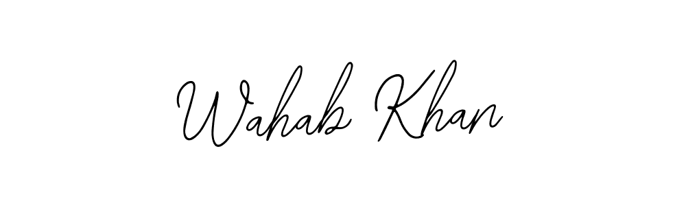Make a beautiful signature design for name Wahab Khan. With this signature (Bearetta-2O07w) style, you can create a handwritten signature for free. Wahab Khan signature style 12 images and pictures png