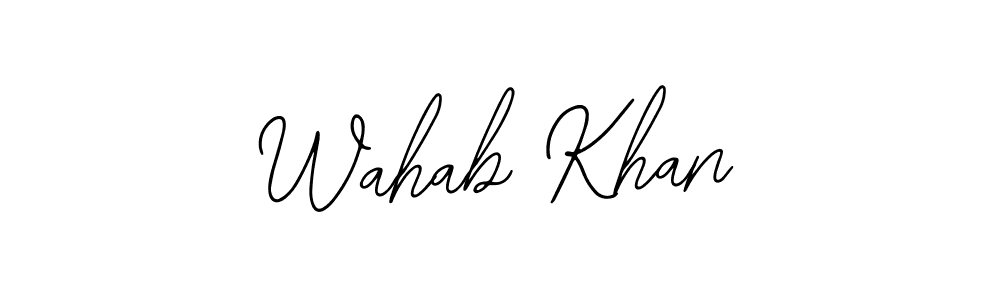 Make a beautiful signature design for name Wahab Khan. With this signature (Bearetta-2O07w) style, you can create a handwritten signature for free. Wahab Khan signature style 12 images and pictures png