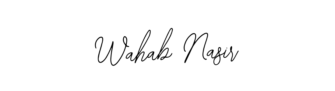 Use a signature maker to create a handwritten signature online. With this signature software, you can design (Bearetta-2O07w) your own signature for name Wahab Nasir. Wahab Nasir signature style 12 images and pictures png