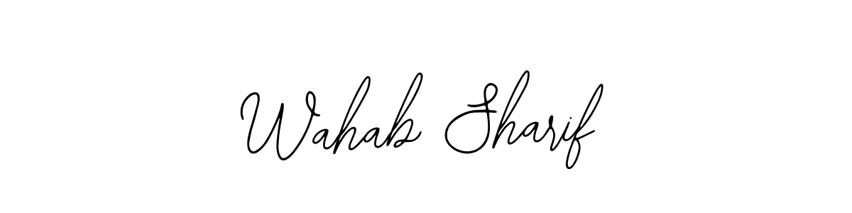 You should practise on your own different ways (Bearetta-2O07w) to write your name (Wahab Sharif) in signature. don't let someone else do it for you. Wahab Sharif signature style 12 images and pictures png