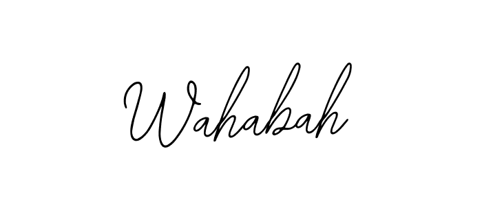 Make a beautiful signature design for name Wahabah. Use this online signature maker to create a handwritten signature for free. Wahabah signature style 12 images and pictures png
