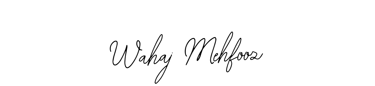 if you are searching for the best signature style for your name Wahaj Mehfooz. so please give up your signature search. here we have designed multiple signature styles  using Bearetta-2O07w. Wahaj Mehfooz signature style 12 images and pictures png