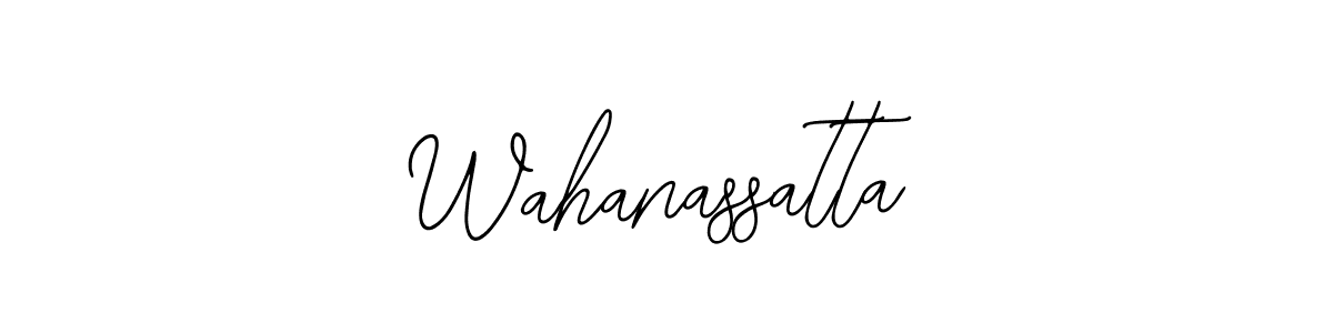 Use a signature maker to create a handwritten signature online. With this signature software, you can design (Bearetta-2O07w) your own signature for name Wahanassatta. Wahanassatta signature style 12 images and pictures png