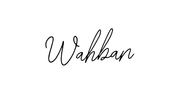if you are searching for the best signature style for your name Wahban. so please give up your signature search. here we have designed multiple signature styles  using Bearetta-2O07w. Wahban signature style 12 images and pictures png