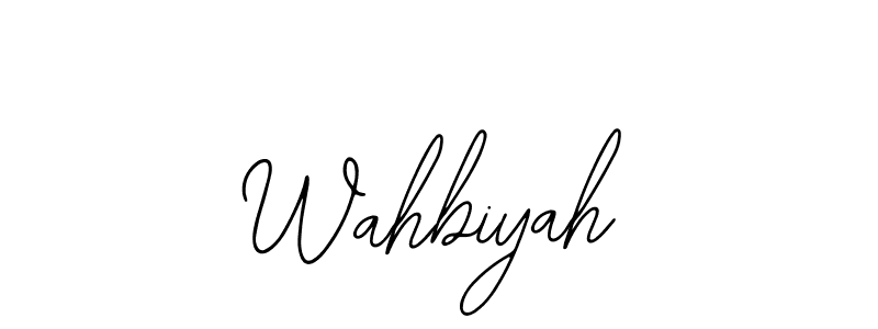 Make a beautiful signature design for name Wahbiyah. Use this online signature maker to create a handwritten signature for free. Wahbiyah signature style 12 images and pictures png