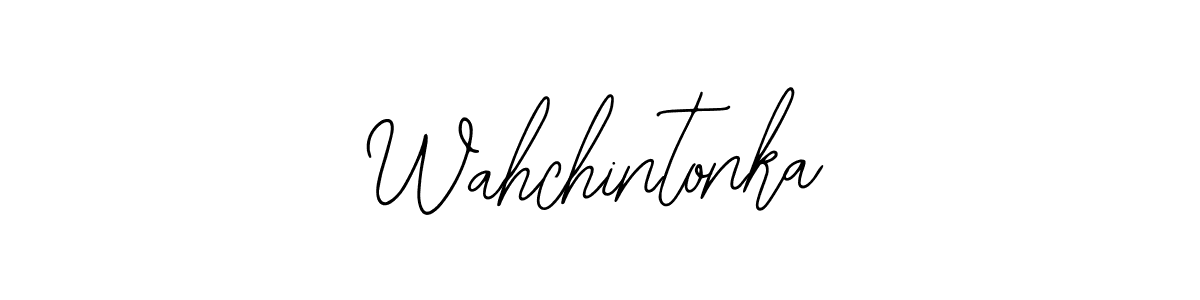 You should practise on your own different ways (Bearetta-2O07w) to write your name (Wahchintonka) in signature. don't let someone else do it for you. Wahchintonka signature style 12 images and pictures png