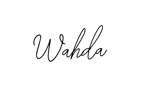 How to make Wahda name signature. Use Bearetta-2O07w style for creating short signs online. This is the latest handwritten sign. Wahda signature style 12 images and pictures png