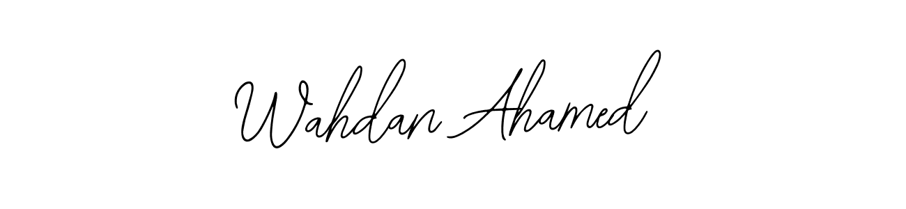 Create a beautiful signature design for name Wahdan Ahamed. With this signature (Bearetta-2O07w) fonts, you can make a handwritten signature for free. Wahdan Ahamed signature style 12 images and pictures png