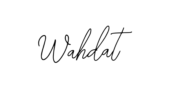 Design your own signature with our free online signature maker. With this signature software, you can create a handwritten (Bearetta-2O07w) signature for name Wahdat. Wahdat signature style 12 images and pictures png