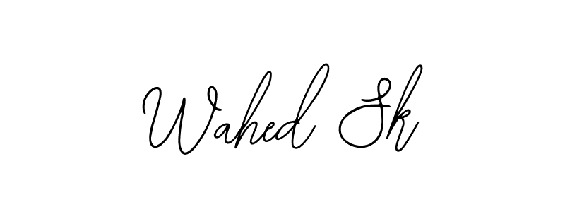 The best way (Bearetta-2O07w) to make a short signature is to pick only two or three words in your name. The name Wahed Sk include a total of six letters. For converting this name. Wahed Sk signature style 12 images and pictures png