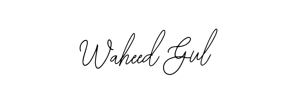 Use a signature maker to create a handwritten signature online. With this signature software, you can design (Bearetta-2O07w) your own signature for name Waheed Gul. Waheed Gul signature style 12 images and pictures png