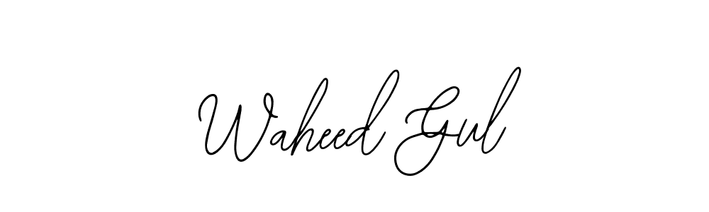 Use a signature maker to create a handwritten signature online. With this signature software, you can design (Bearetta-2O07w) your own signature for name Waheed Gul. Waheed Gul signature style 12 images and pictures png