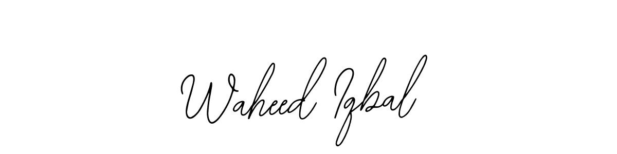 The best way (Bearetta-2O07w) to make a short signature is to pick only two or three words in your name. The name Waheed Iqbal include a total of six letters. For converting this name. Waheed Iqbal signature style 12 images and pictures png